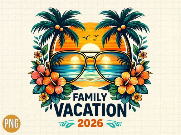Download Family Vacation 2026 Tropical Beach PNG - Vacation Collection