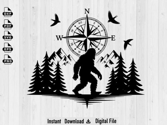 Download US Bigfoot Svg, Mountain Scene Svg - Mountain scene Collection