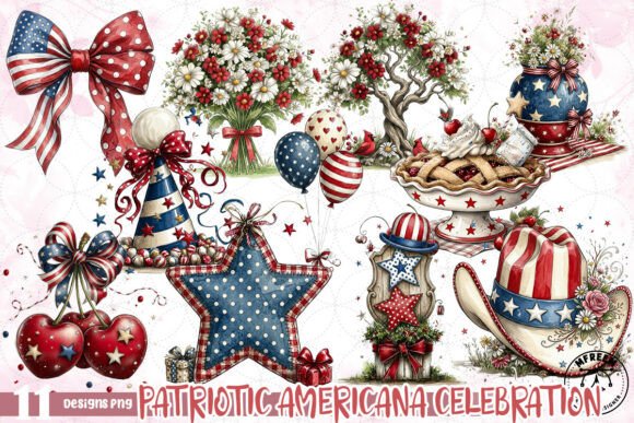 Download Patriotic Americana Celebration PNG - Patriotic americana Collection