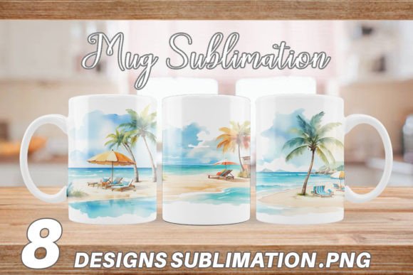 Download Mug Wrap Summer Beach Vacation - Vacation Collection