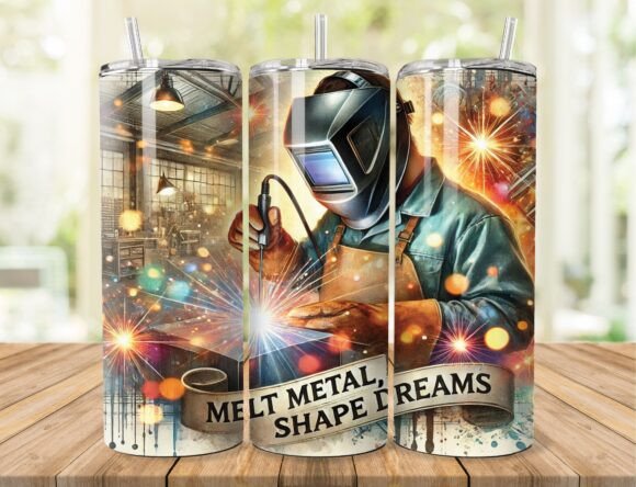 Download Metal Shape Dreams Welder Tumbler Wrap - Premium Resources