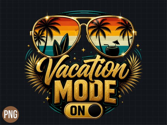 Download Summer Vacation Mode PNG T-Shirt - Vacation Collection